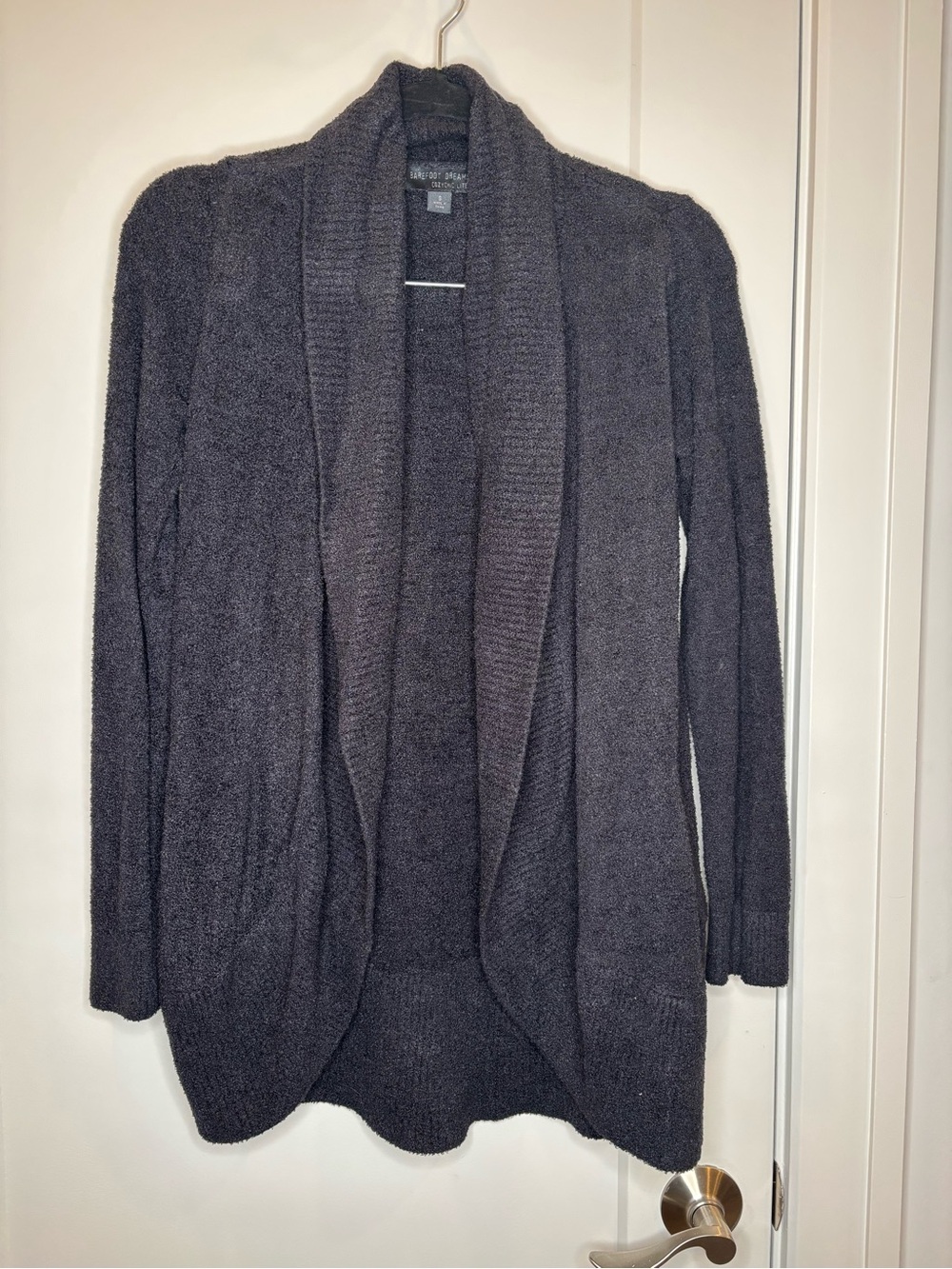 Barefoot Dreams Open-Front Women's Cardigan Sweater/Robe - Black